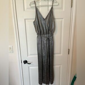 Slinky Silver Jumpsuit